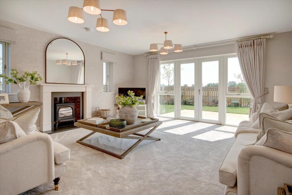 Standard estate agent listing photo of a living room, before conversion to listing video